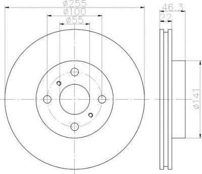HELLA PAGID 8dd355113581 -  Тормозной диск